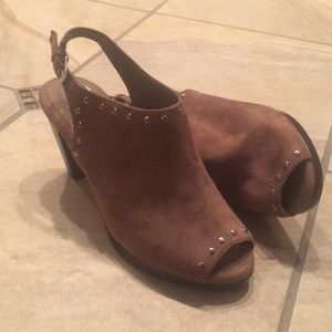 Tan suede, studded, never warn 7 1/2 Aerosoles.